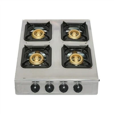 Estufa de gas d'acer inoxidable de 4 focs